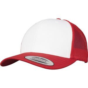 Flexfit By Yupoong Retro Trucker Colored Front Cap / Red/White/Red